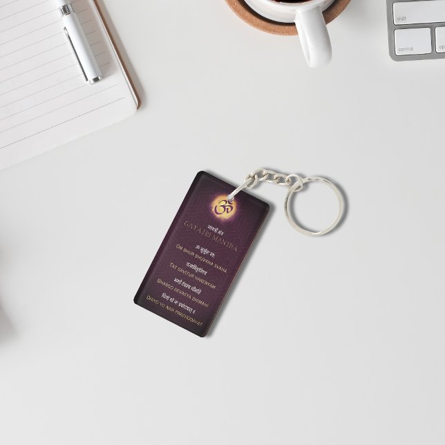Gayatri Mantra Sanskrit and English Keychain (Creator Uploaded)