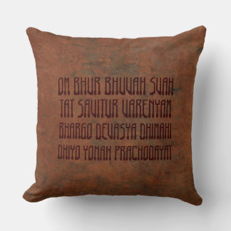 Gayatri Mantra Throw Pillow