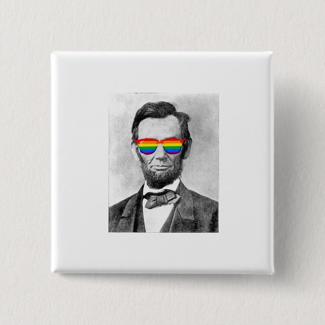 Gaybraham Lincoln Pinback Button (Front)