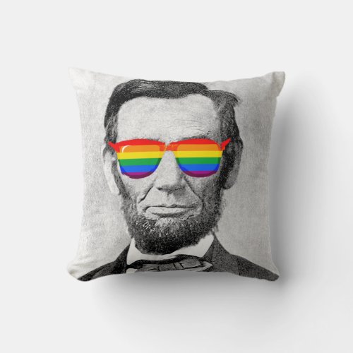 Gaybraham Lincoln Throw Pillow