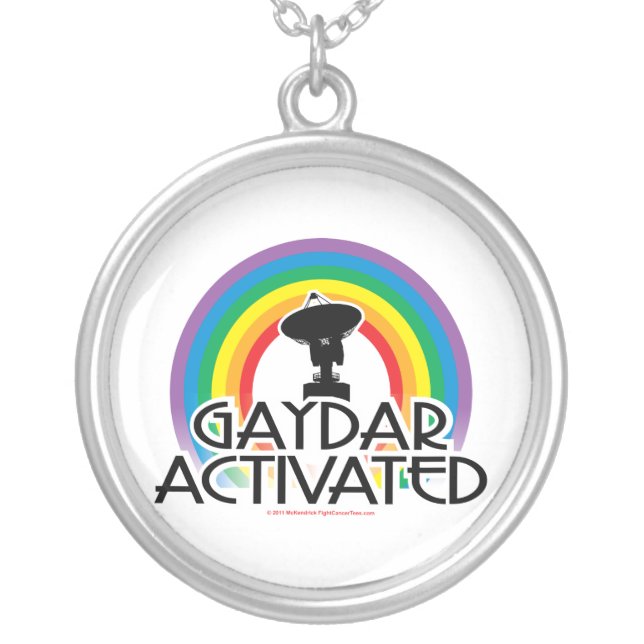 Gaydar Activated Silver Plated Necklace (Front)