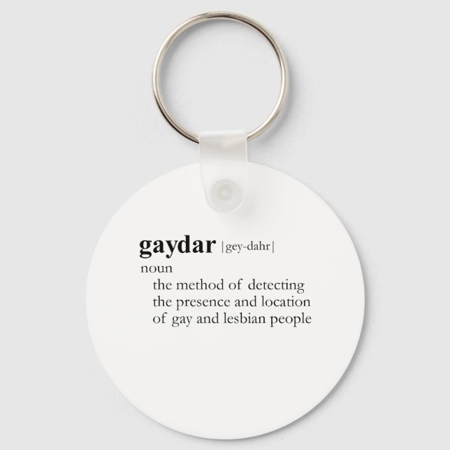 GAYDAR (definition) Keychain (Front)