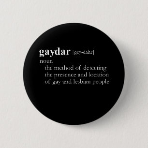 GAYDAR (definition) Pinback Button