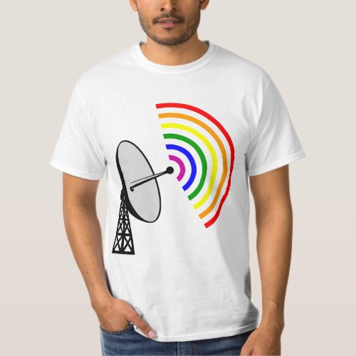Gaydar Gay Rainbow LGBT Radar T_Shirt