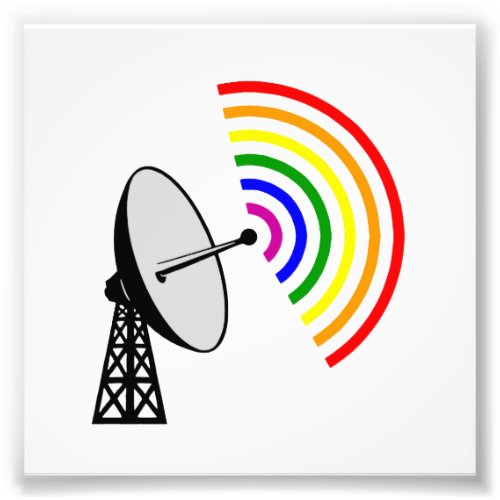Gaydar Gay Rainbow Radar Photo Print