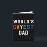 Gayest Dad Cute Gay Pride Lgbt Fathers Day  Card<br><div class="desc">Gayest Dad Cute Gay Pride Lgbt Fathers Day</div>