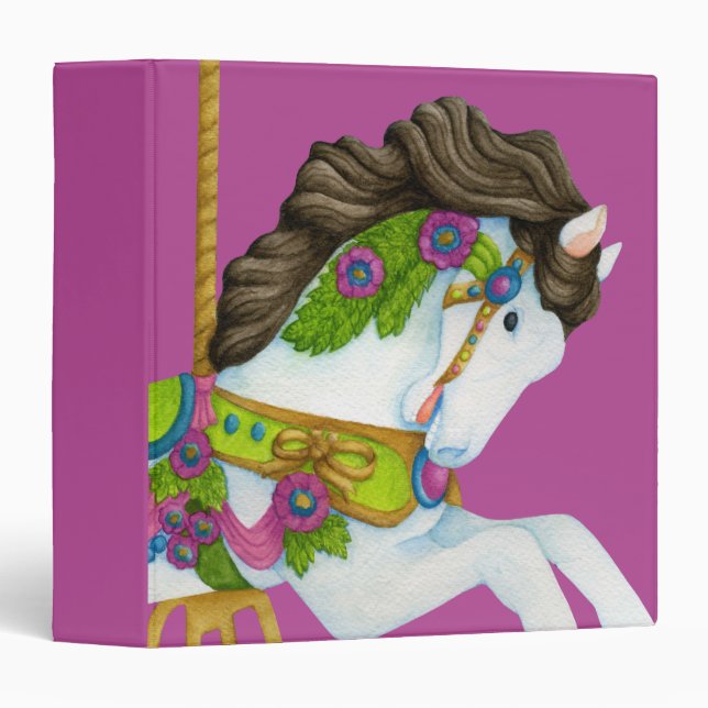 Gayle Carousel Horse Avery Binder (Front/Spine)