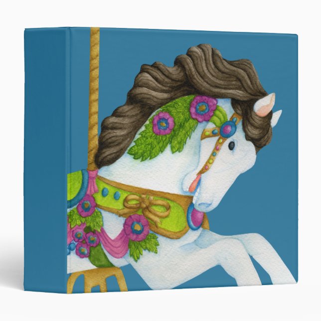 Gayle Carousel Horse Avery Binder (Front/Spine)