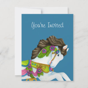 Gayle Carousel Horse Invitation