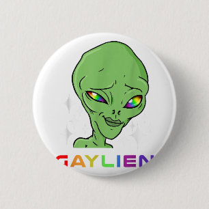 Gaylien Gay Alien for Gay Pride Button