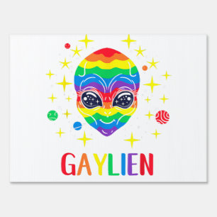 Gaylien Gay Pride Sign