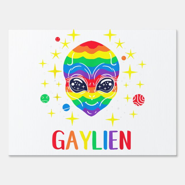 Gaylien Gay Pride  Sign (Front)