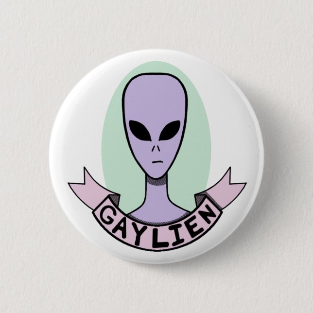 Gaylien [PIN] Pinback Button (Front)