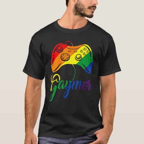 Gaymer Controller Gay Lesbian Rainbow Lgbt Pride G T_Shirt