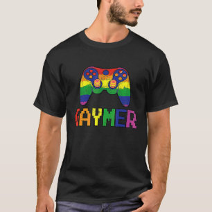 Gaymer Game Control Rainbow  Lgbt Gay Lesbian Prid T-Shirt