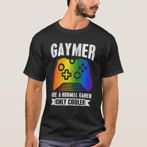 Gaymer Gamer Gay Pride LGBT Matching Video Game Lo T_Shirt