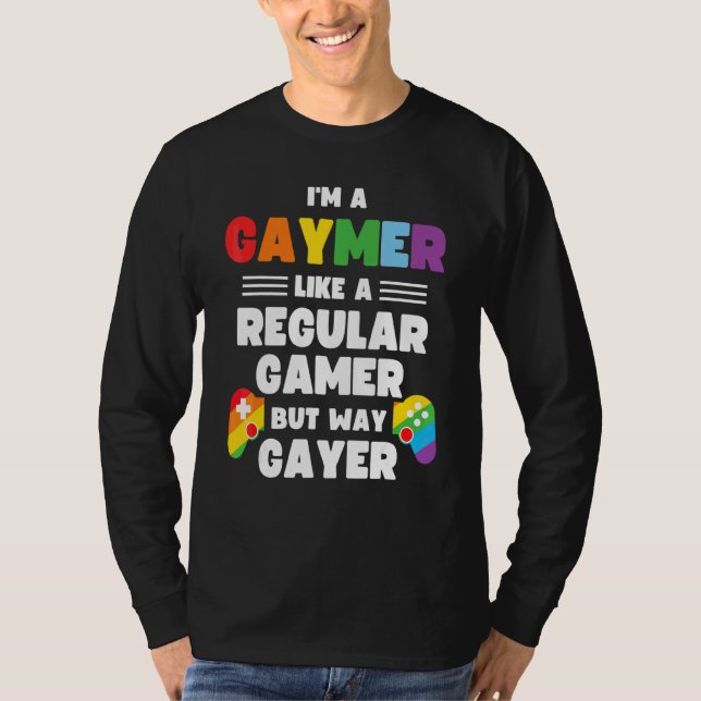 Gaymer  Gay Gamer Lgbt Pride Rainbow Controller Ga T-Shirt (Front)