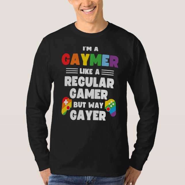 Gaymer  Gay Gamer Lgbt Pride Rainbow Controller Ga T-Shirt (Front)