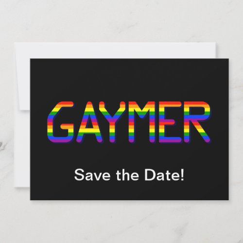 Gaymer Graphic Save The Date