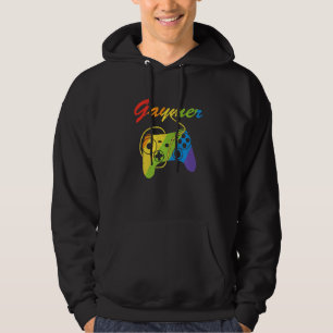 Gaymer Lgbt Pride Gay Gamer Rainbow Flag Graphic P Hoodie