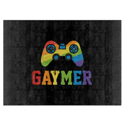 Gaymer LGBT Pride Geek Nerd Game Lover Cutting Board