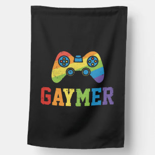 Gaymer LGBT Pride Geek Nerd Game Lover House Flag