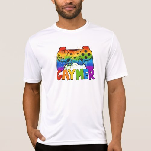 Gaymer LGBT Pride Month Rainbow Video Game Lovers  T_Shirt