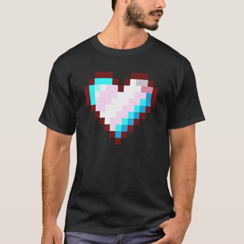 Gaymer Lgbt Retro Pride  Transgender Gamer Pixel H T_Shirt