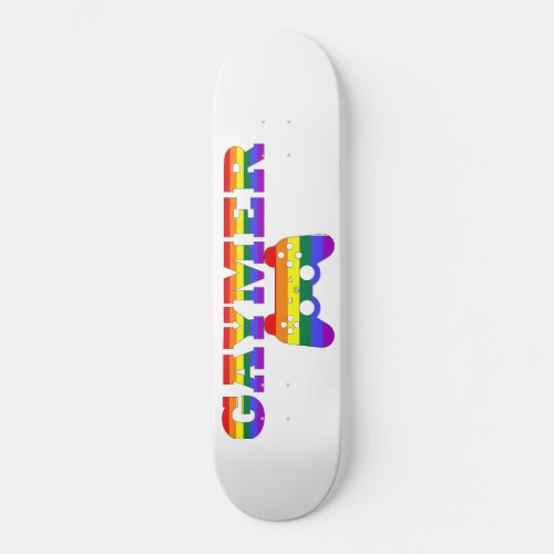 Gaymer LGBTQ Gamers Gift Idea Skateboard