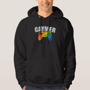 Gaymer LGBTQ Rainbow Flag Video Gamer Gay Pride Eq Hoodie
