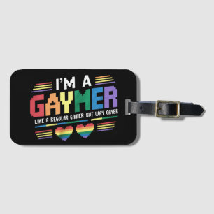 Gaymer Like A Regular Gamer But Way Gayer Gamer Luggage Tag