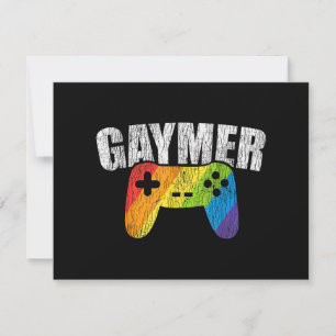 Gaymer Rainbow Flag Gaming Lesbian Gay Bisexual LG Holiday Card
