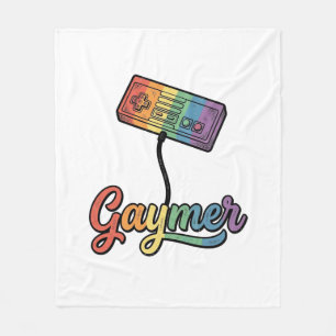 Gaymer Rainbow Gamer Vector Shirt Design_1 Fleece Blanket