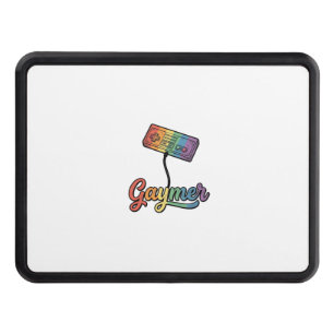 Gaymer Rainbow Gamer Vector Shirt Design_1 Hitch Cover