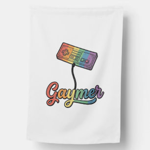 Gaymer Rainbow Gamer Vector Shirt Design_1 House Flag