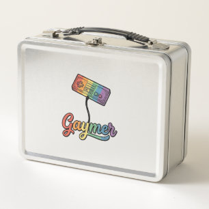 Gaymer Rainbow Gamer Vector Shirt Design_1 Metal Lunch Box