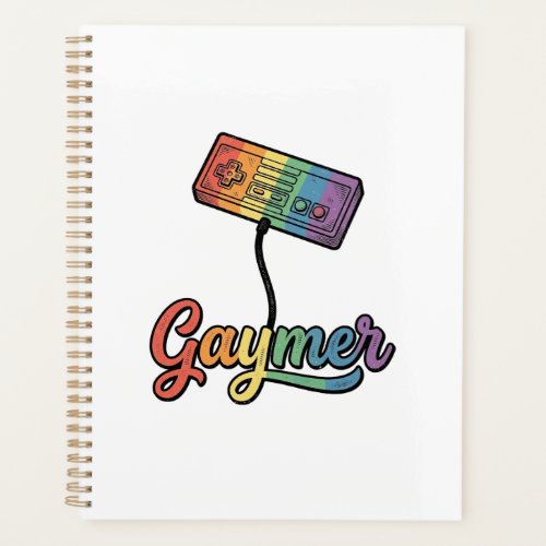 Gaymer Rainbow Gamer Vector Shirt Design_1 Planner