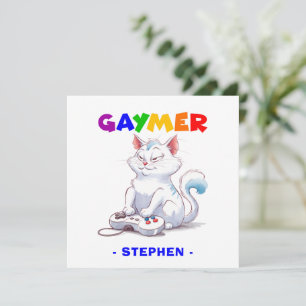 Gaymer - Rainbow Gaming Cat with Console LGBTQ