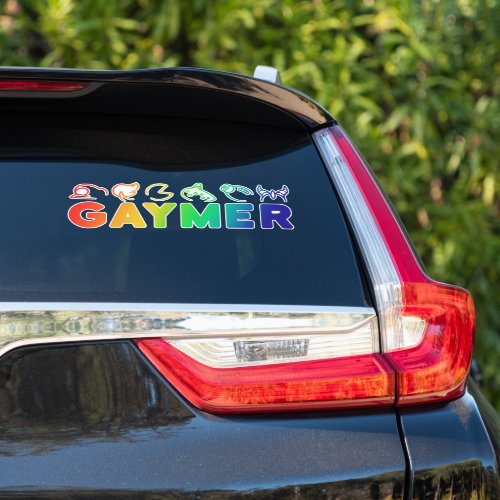 Gaymer  Rainbow Ombre Funny Gay Pride Sticker