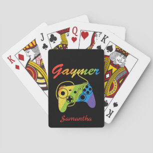 Gaymer Rainbow Video Game Controller Gaming Poker Cards