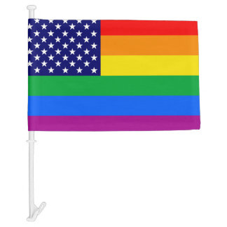 Gaymerican Pride Car Flag