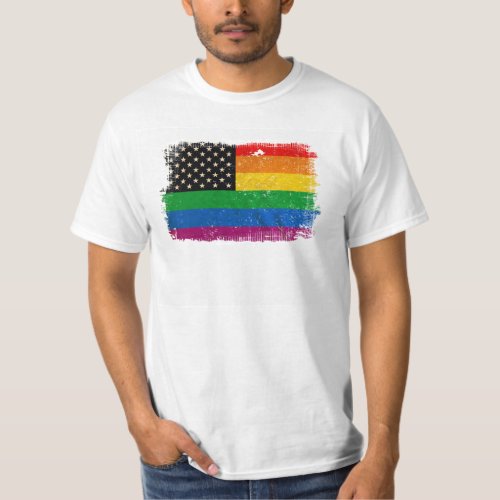 Gaymerican Pride Flag T_Shirt