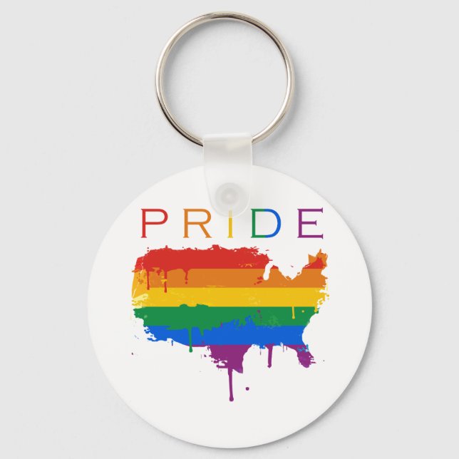 Gaymerican Pride Keychain (Front)