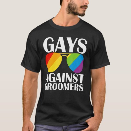Gays Against Groomers Gradien Groom Dogs Not Kids T_Shirt