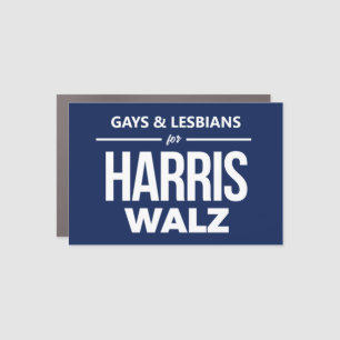 Gays and Lesbians for Harris Walz Car Magnet