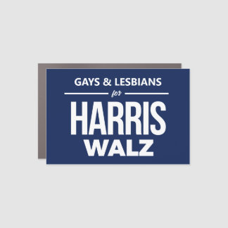 Gays and Lesbians for Harris Walz Car Magnet