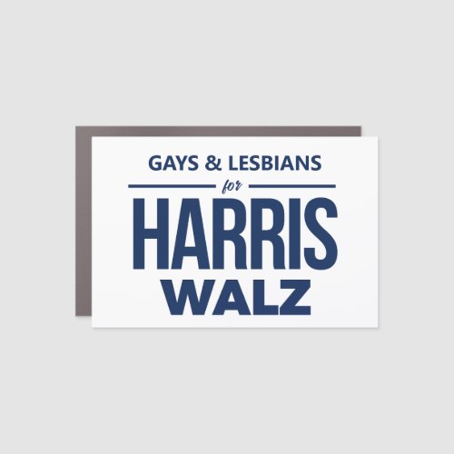 Gays and Lesbians for Harris Walz Car Magnet