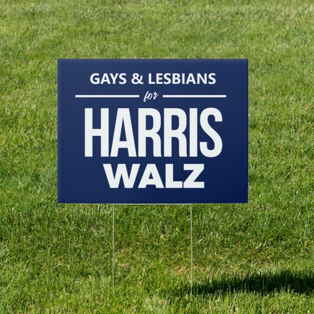 Gays and Lesbians for Harris Walz Sign (Insitu)