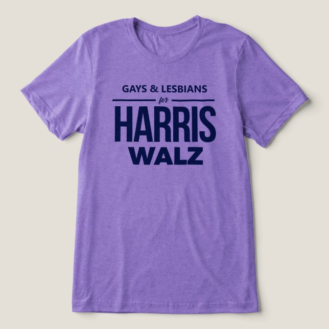 Gays and Lesbians for Harris Walz Tri-Blend Shirt (Design Front)
