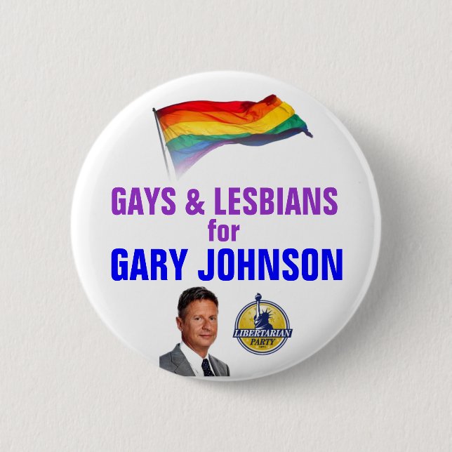 Gays and Lesbians for Johnson Button (Front)